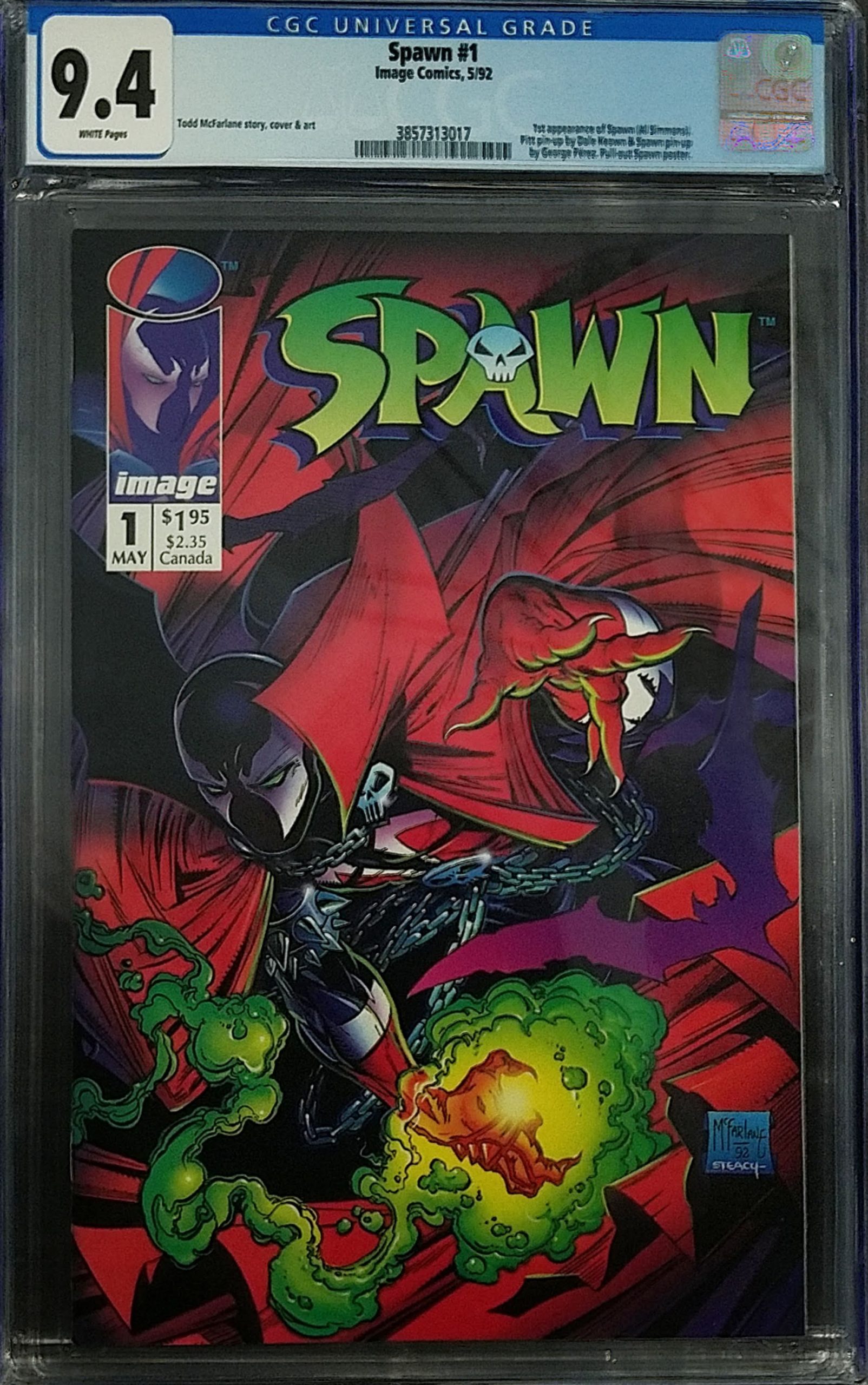 Spawn #1 (Image, 1992) CGC 9.4 Todd McFarlane - Spawn - Brothers Cards