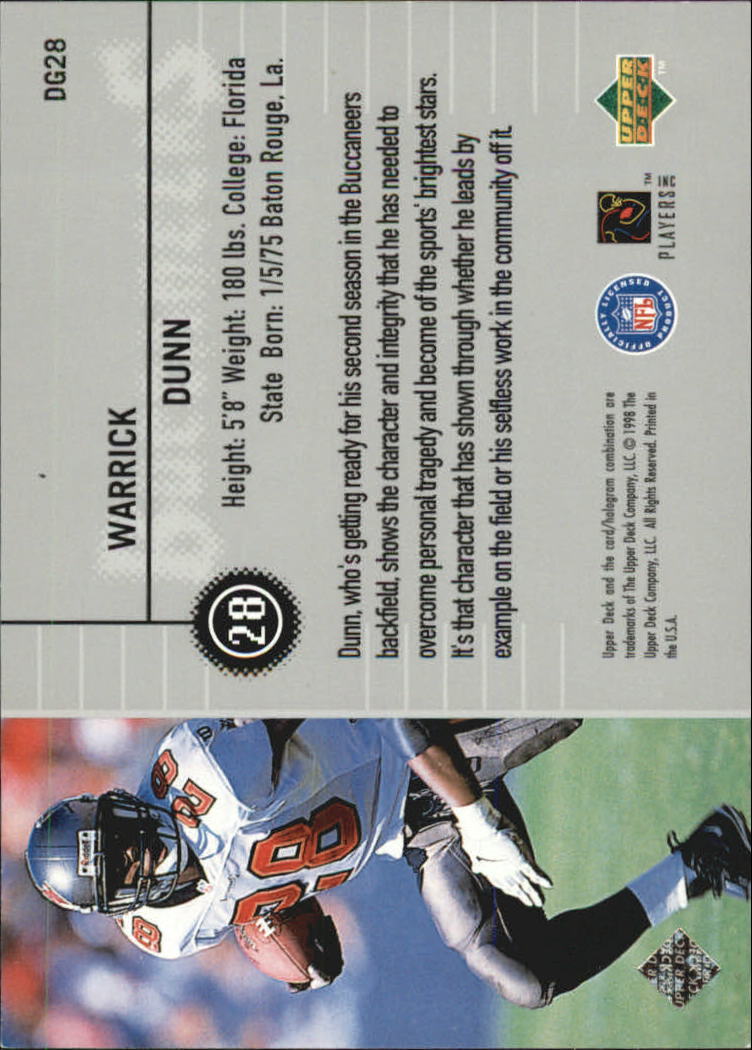 1998 Upper Deck Define the Game #DG28 Warrick Dunn - Brothers Cards