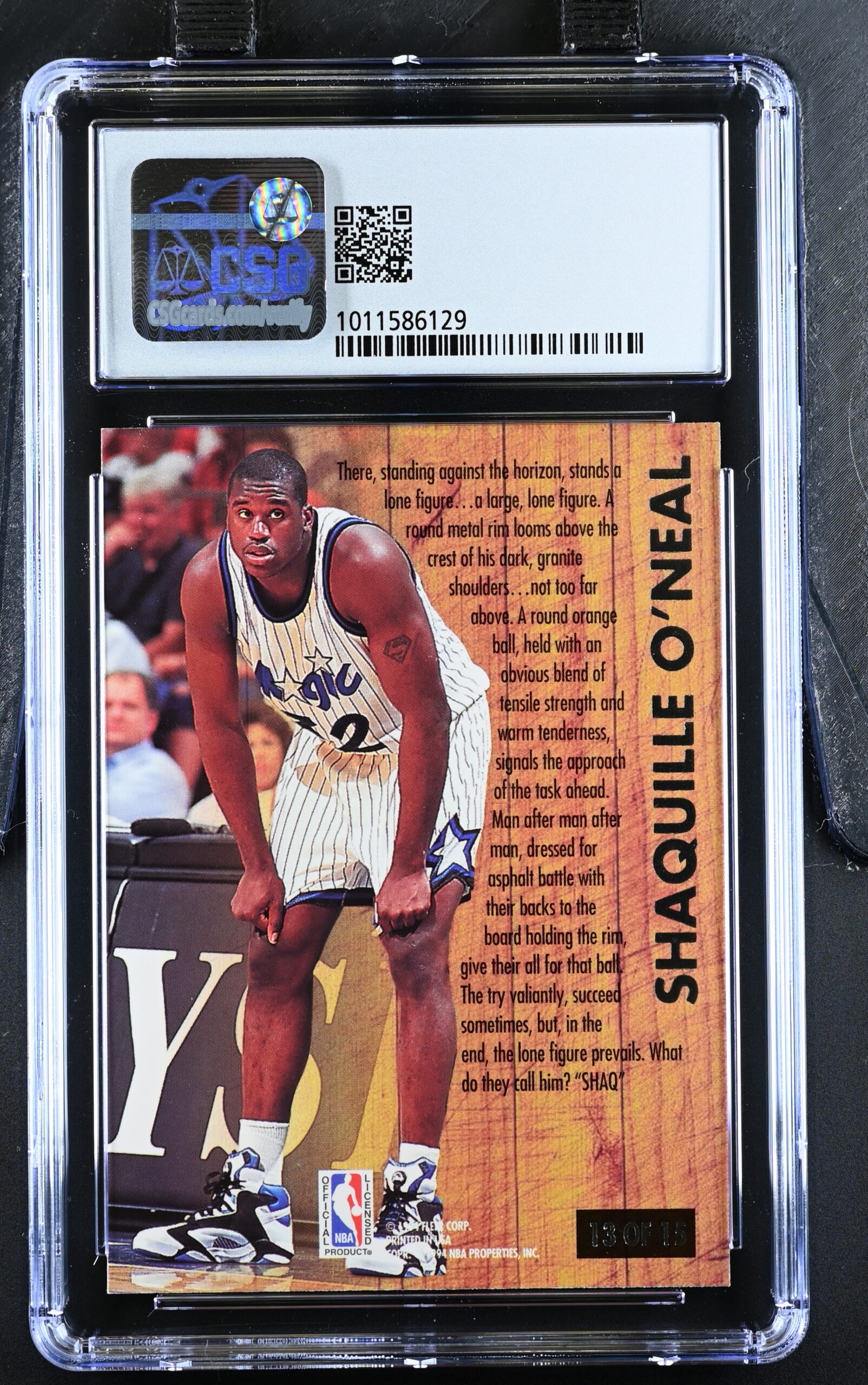 1993-94 Ultra Famous Nicknames #13 Shaquille O'Neal - Brothers Cards